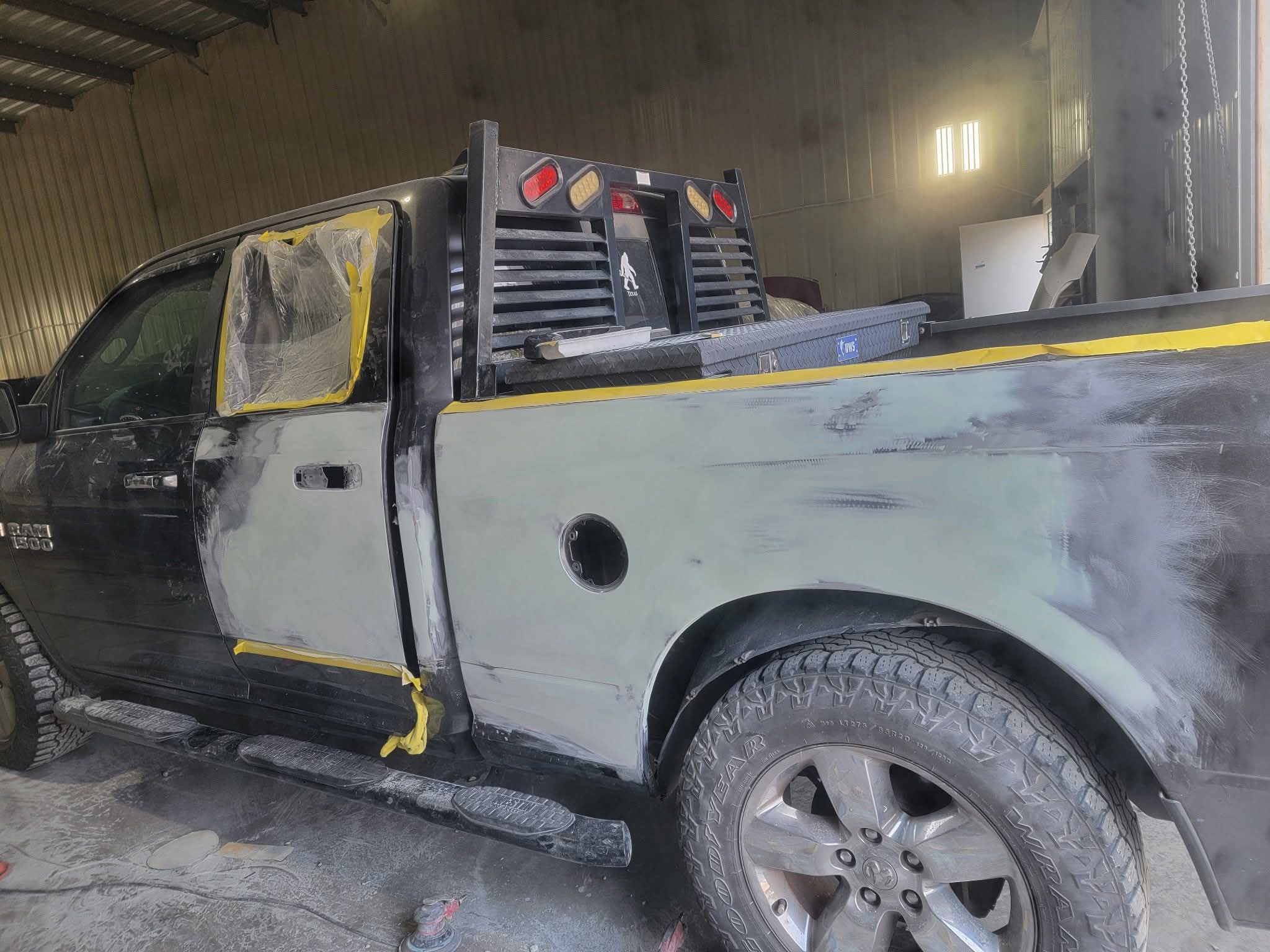 Truck in bodywork and prep