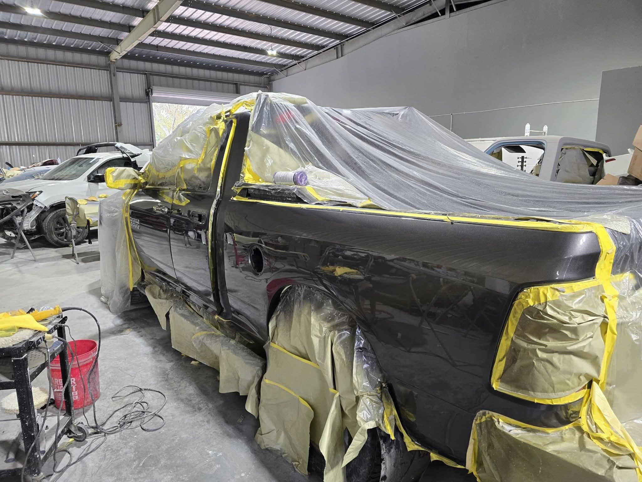 Truck masked for the next step